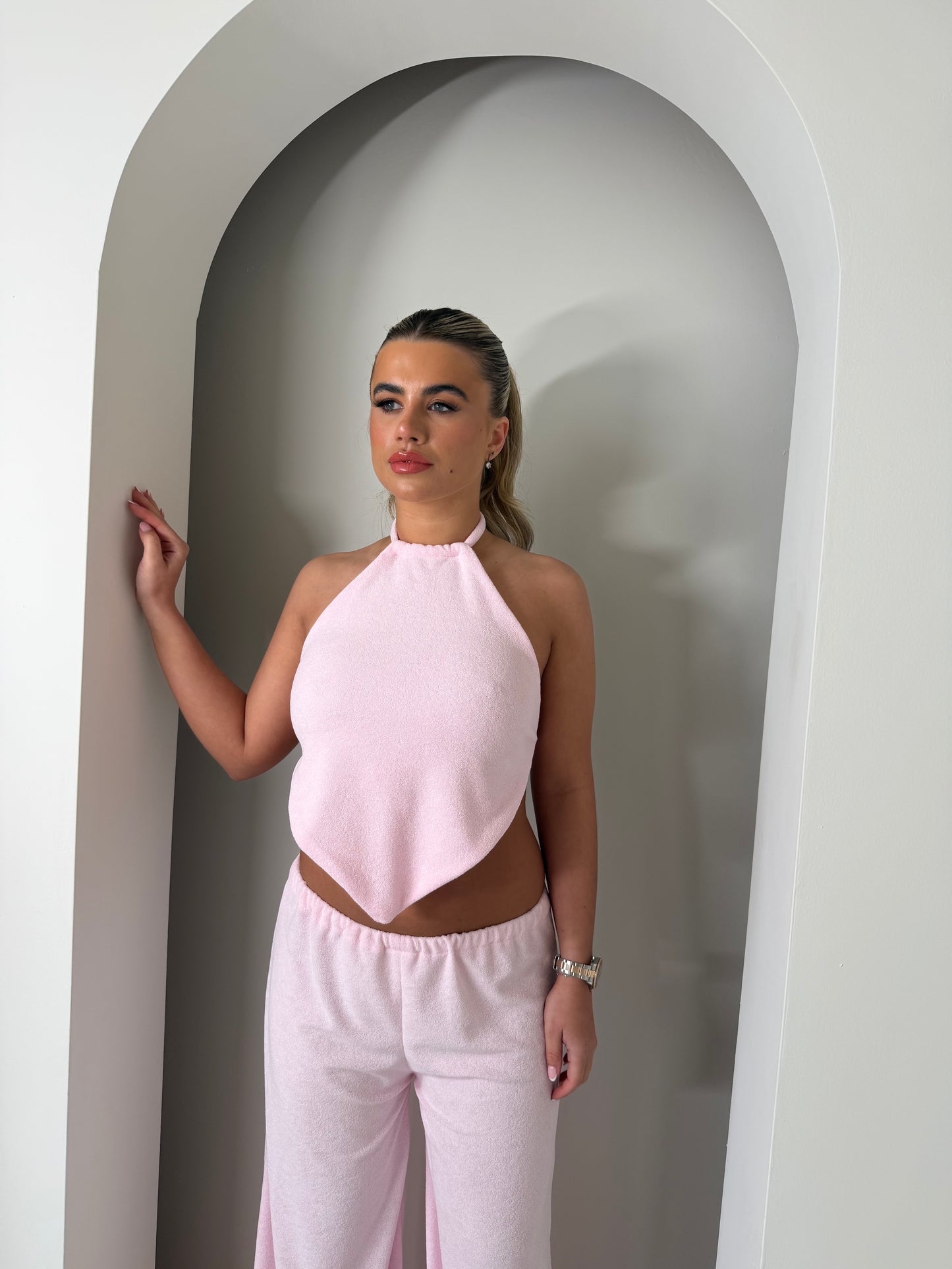 Baby Pink Towelling Top