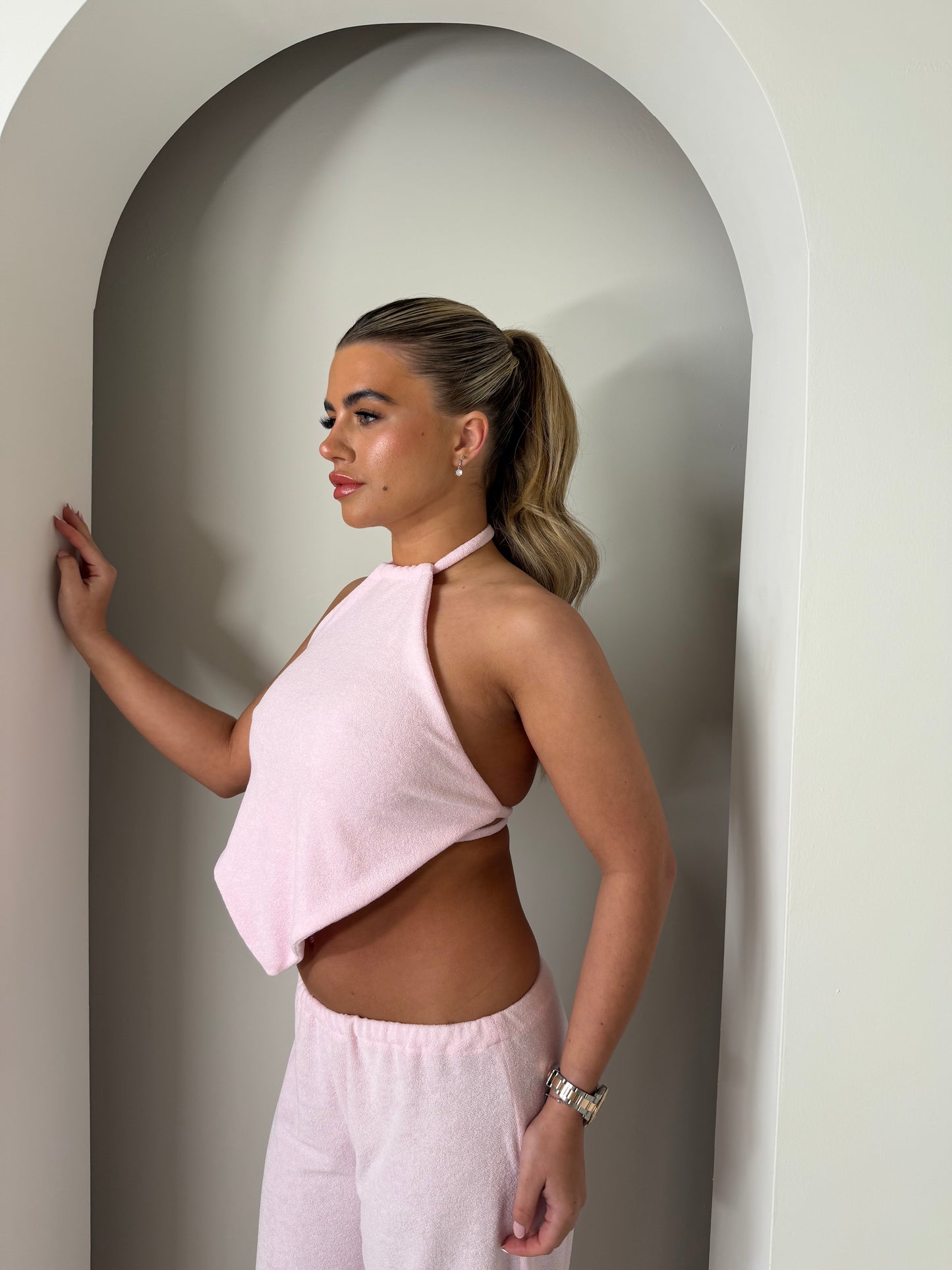 Baby Pink Towelling Top