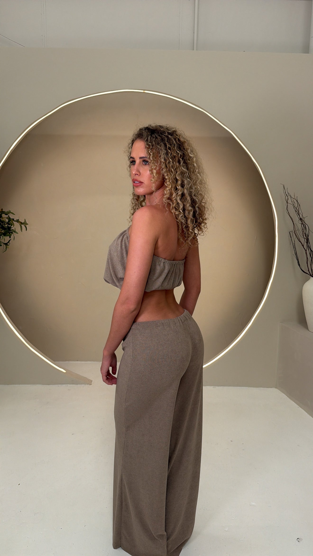 Mocha Towelling Pants