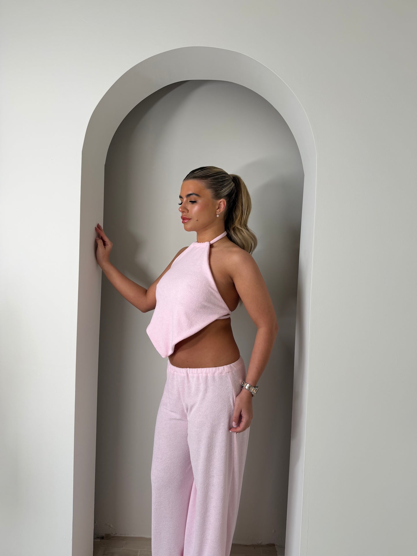 Baby Pink Towelling Top